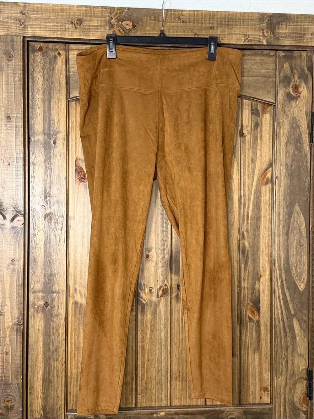 Soft Surroundings Tan Suede-Look Leggings